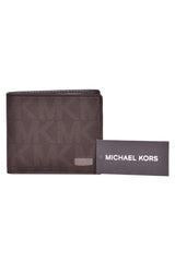Michael Kors Men'S Jet Set Monogram Bi - Fold Wallet
