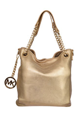 Michael Kors Metallic Golden Leather Handbag