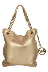 Michael Kors Metallic Golden Leather Handbag
