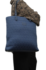 Michael Kors Monogram Blue Tote Bag