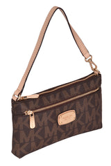 Michael Kors Monogram Brown Pochette