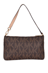 Michael Kors Monogram Brown Pochette