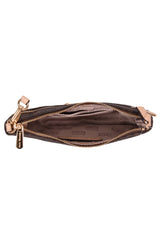 Michael Kors Monogram Brown Pochette