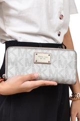 Michael Kors Monogram Silver Wallet