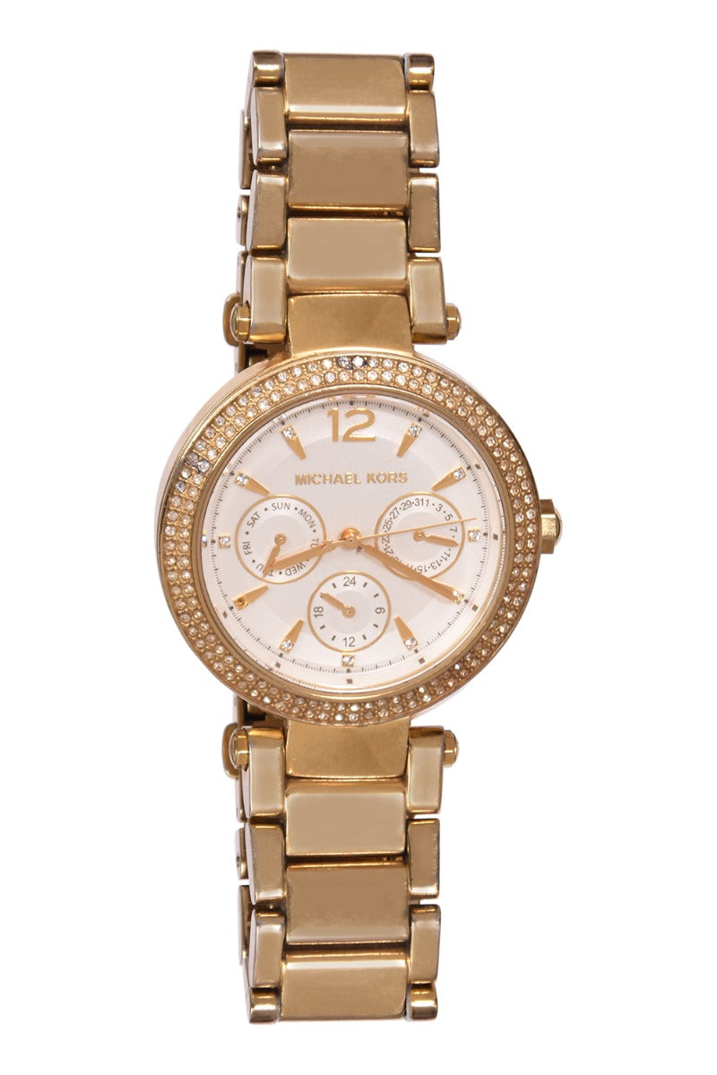 Michael Kors Parker White Dial Analog Watch