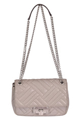 Michael Kors Peyton Pearl Gray Quilted Shoulder Bag