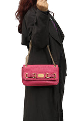 Michael Kors Pink Ostrich Sling Bag