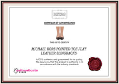 Michael Kors Pointed Toe Flat Leather Slingbacks