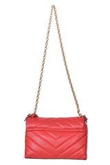 Michael Kors Quilted Red Shoulder Bag