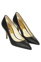 Michael Kors Saffiano Black Mid Pumps