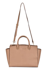 Michael Kors Selma Medium Top Zip Satchel Crossbody Bag