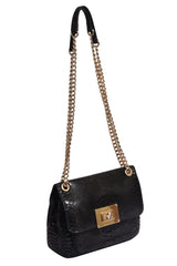 Michael Kors Sloan Snake Embossed Flap Crossbody Bag