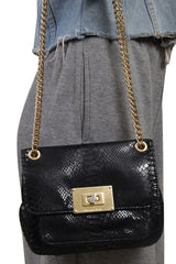 Michael Kors Sloan Snake Embossed Flap Crossbody Bag