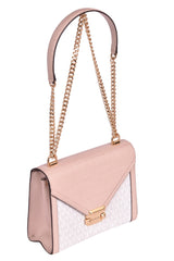 Michael Kors Whitney Large Logo Embossed Leather Convertible Shoulde