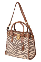 Michael Kors Zebra Print Hamilton Tote Bag