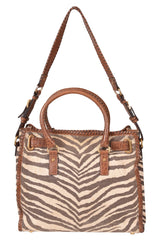 Michael Kors Zebra Print Hamilton Tote Bag