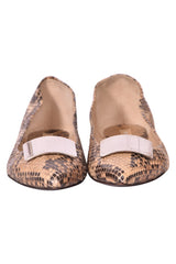 Micheal Kors Snake Print Metallic Accent Loafers