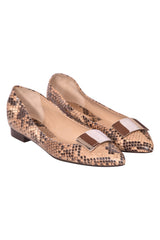 Micheal Kors Snake Print Metallic Accent Loafers