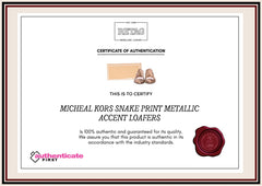 Micheal Kors Snake Print Metallic Accent Loafers