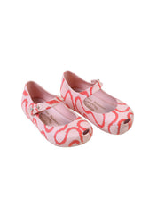 Mini Melissa Peach Orange Snake Print Shoes