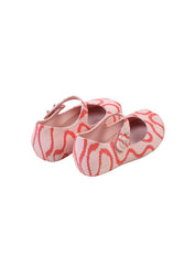 Mini Melissa Peach Orange Snake Print Shoes