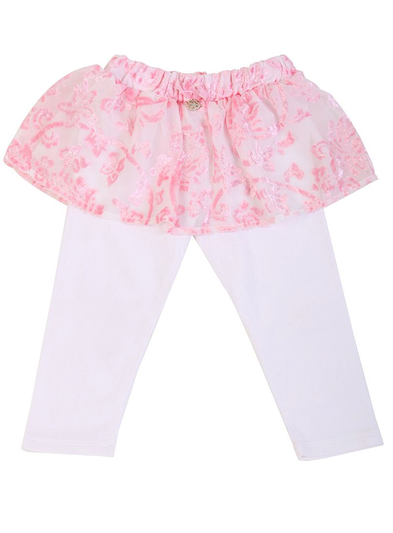 Miss Blumarine Jacquard Print Skirt With Tights