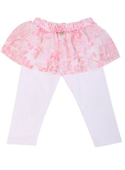 Miss Blumarine Jacquard Print Skirt With Tights