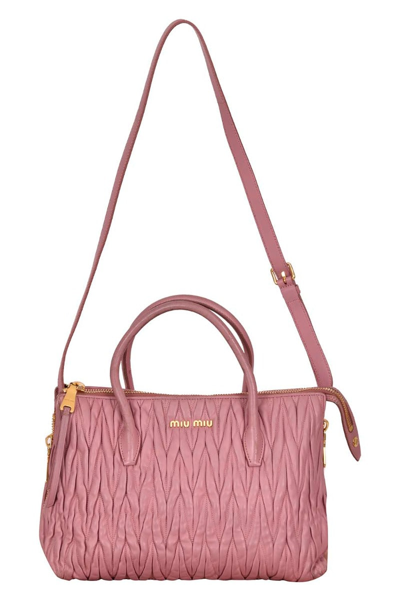 Miu Miu Matelass Leather Tote Bag