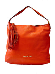 Michael Kors Orange Tassel Zip Top Hobo Bag