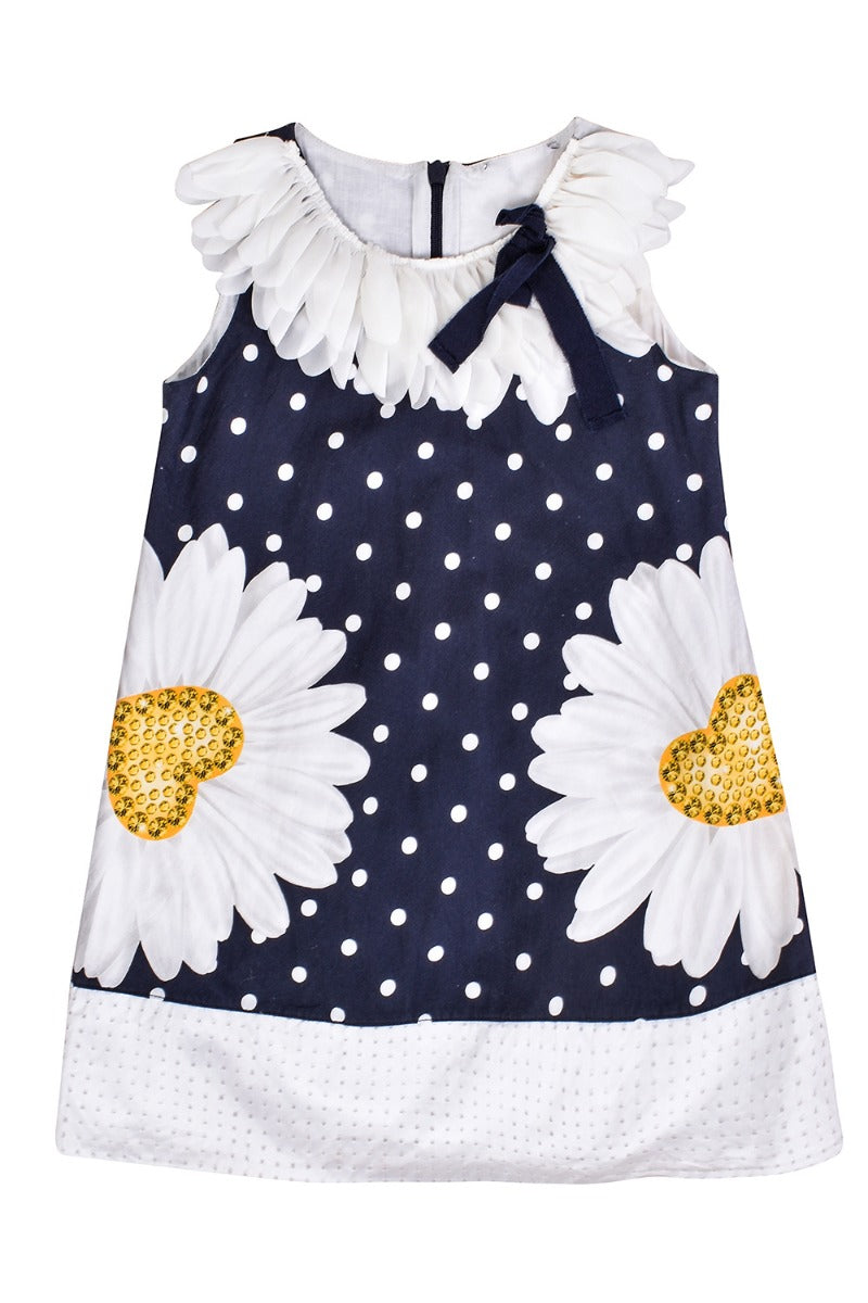 Monnalisa Polkadot Daisy Dress