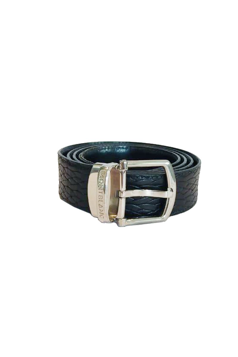 Mont Blanc Plain Black Belt