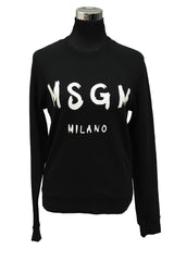 Msgm Size Xs Crewneck Black Sweatshirt