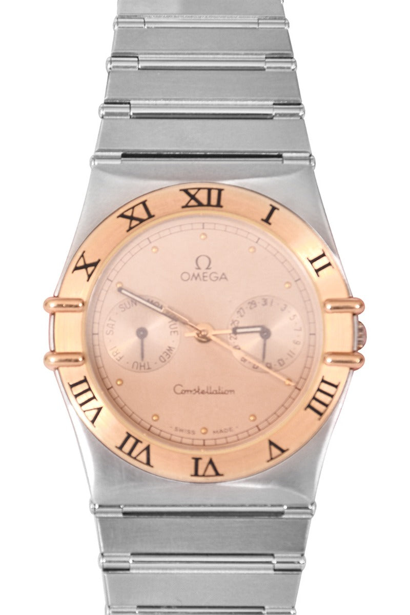 Omega Constellation Day-Date 18k Yellow Gold & Steel Watch