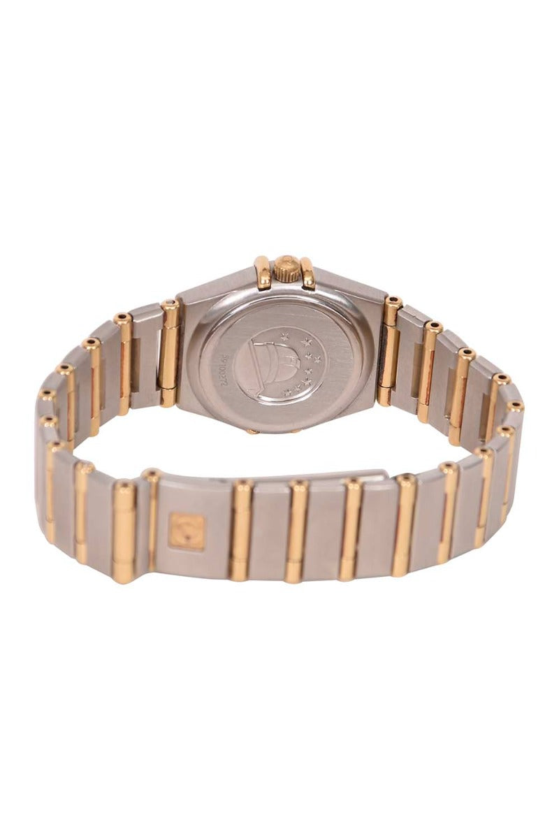 OMEGA CONSTELLATION QUARTZ GOLD DIAL LADIES WATCH 