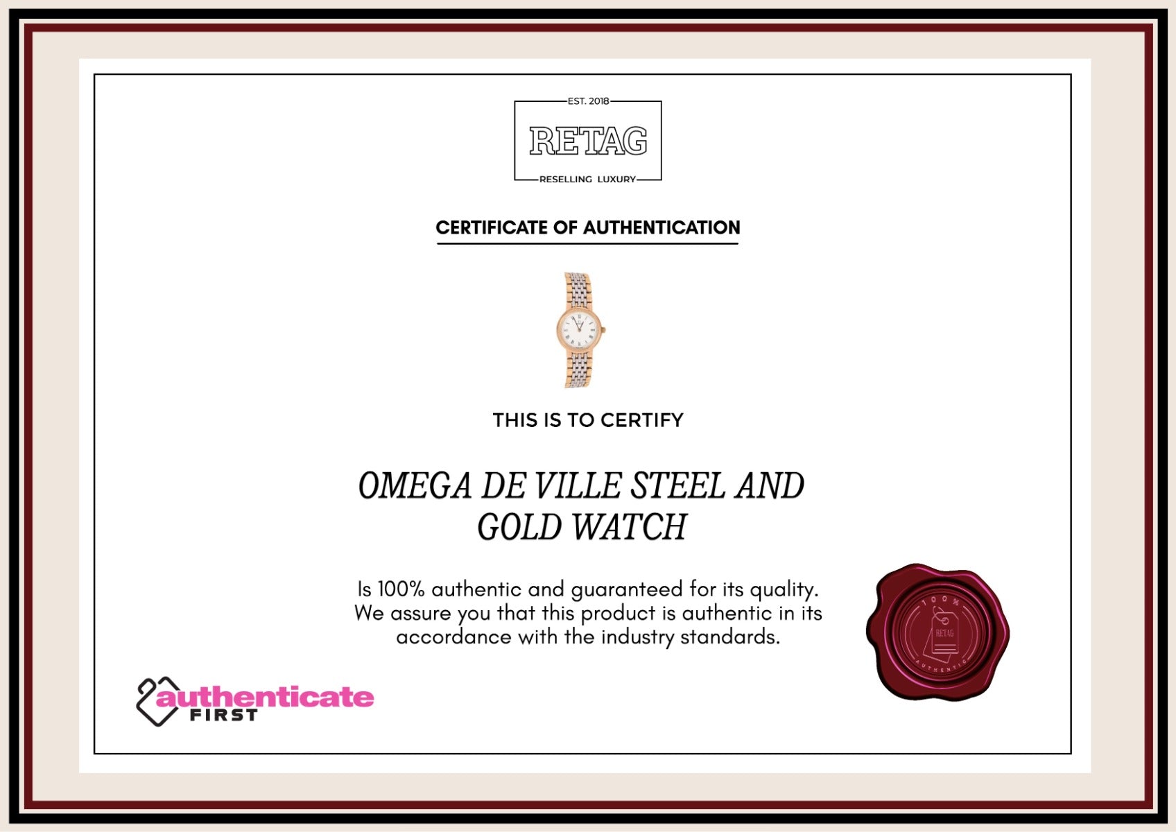 OMEGA De Ville Steel and Gold Watch