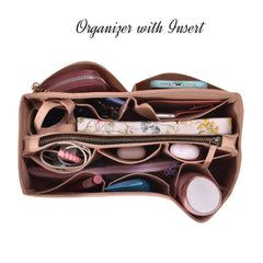 Pochette De Luxe Beige With Insert Bag Organizer