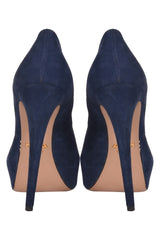 Prada Blue Mary Jane Suede Pumps