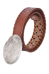 Prada Brown Knotted Leather Men'S Belt
