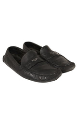 Prada Daino Leather Loafers