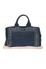prada-denim-canapa-studded-handbag