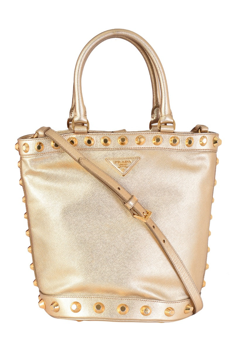 Prada Saffiano Vernice Bucket Bag