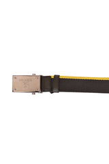 Prada Logo Engraved Canvas Belt
