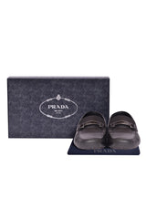 Prada Logo Plaque Leather Loafers