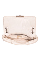Prada Nappabomber Flap White Chain Shoulder Bag