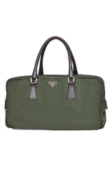 prada-olive-green-nylon-zip-around-handbag