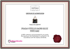 Prada Vitello Daino Blue Tote Bag