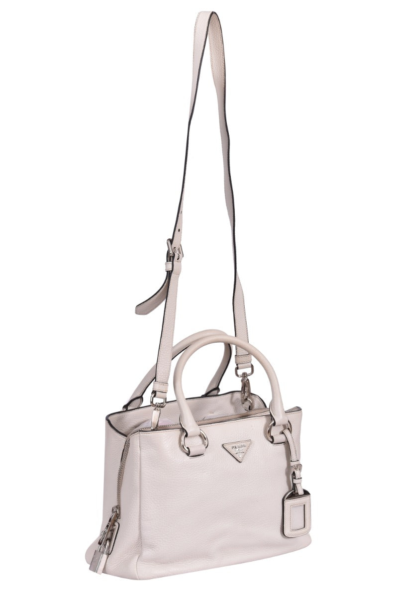 Prada Bauletto Vitello Daino Pomice Tote Bag