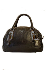Prada Vitello Shiny Leather Hobo Bag