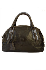 Prada Vitello Shiny Leather Hobo Bag