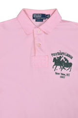 Ralph Lauren Polo Custom Fit Pink Polo T Shirt